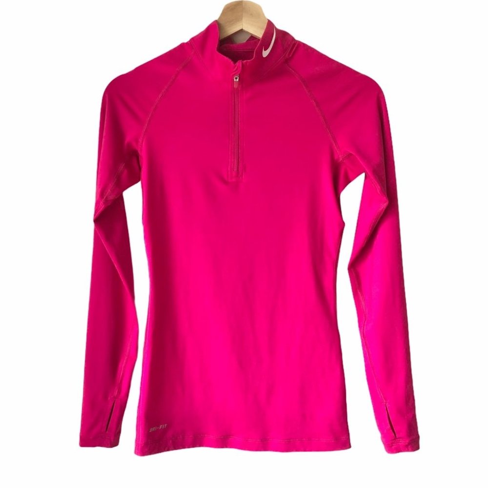 Nike PRO Dri-Fit Zip Mock Neck Long Sleeve Shirt
